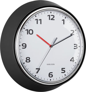 Karlsson wandklok modern retro - zwart - ø34cm - wandklok retro
