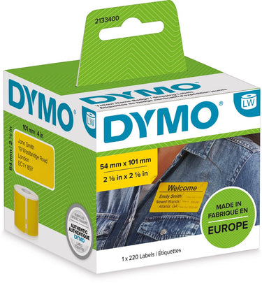 Dymo etiket geel 54 mm