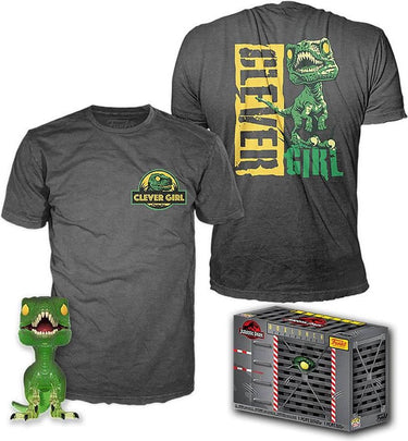 Funko pop! tee box: jurassic park - clever raptor (size xl)