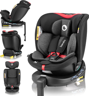 Lionelo navy i-size 360° draaibare autostoel - isofix - 40-150 cm - rwf fwf - achterwaarts tot 105 cm - verstelbare rugleuning - dri-seat - r129 i-size