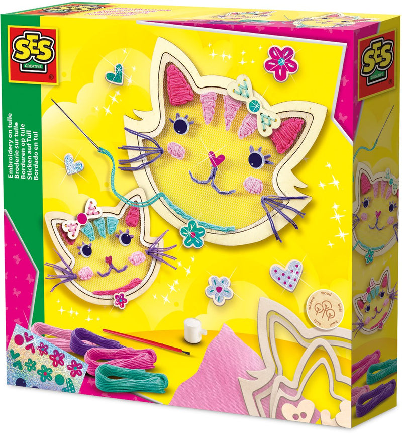 Afbeelding laden in galerijviewer, Ses creative - hobby pink - borduren - katten - knutselen meisjes - 4 kleuren - vanaf 6 jaar
