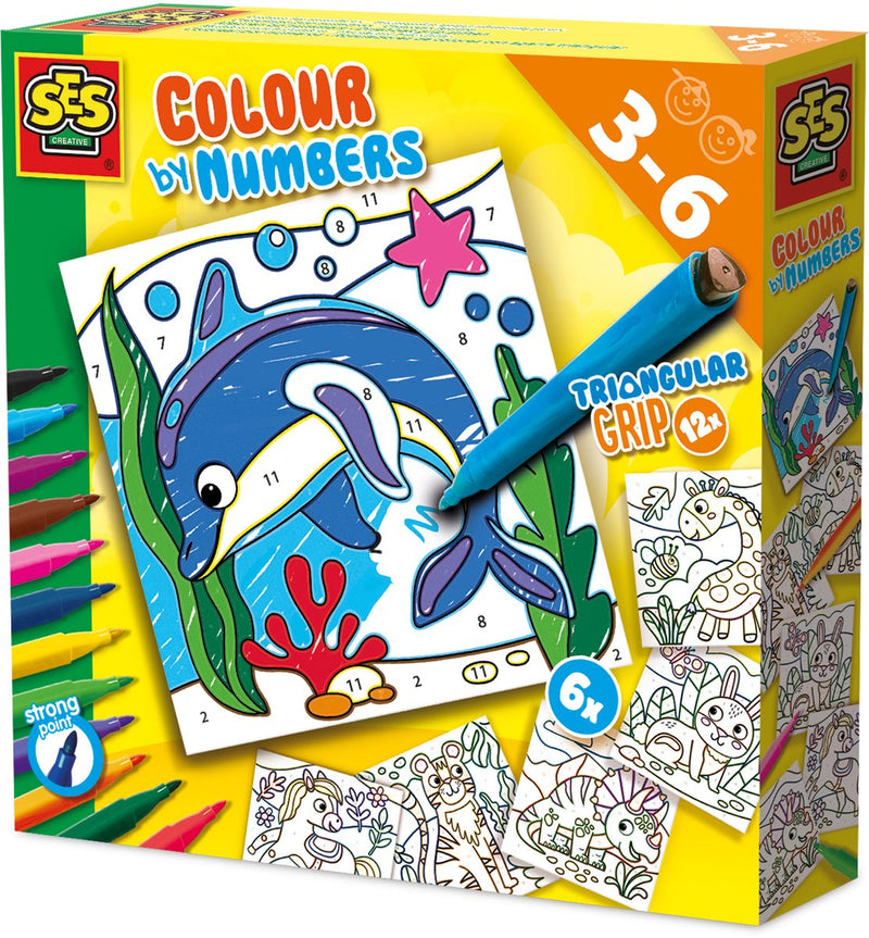 ギャラリービューアに画像をロードする, Ses creative ses kleuren op nummers - driehoek grip stiften
