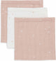 Jollein - hydrofiel monddoekje 31x31cm - baby hydrofiele doeken - 3 stuks - twinkling wild rose