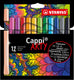 Stabilo cappi - viltstift - nooit meer je dop kwijt dankzij de dopring - arty etui met 12 kleuren + 1 dopring