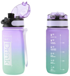 Itotal idrink tritan bottle 500 ml purple and aquamarine drinkfles paars en aquamarine 7×7×19.5cm