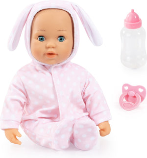 Bayer design - babypop anna first words baby met geluid 38 cm in roze