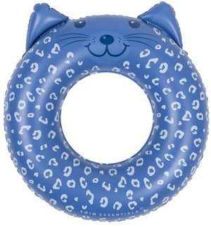 Swim essentials - zwemband - ø95 cm - blauw - luipaardprint - kind - flamingohoofd