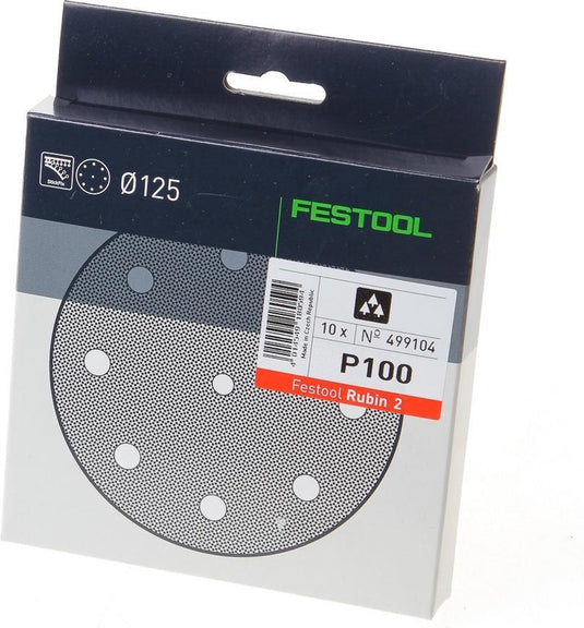 Festool stf d125 8 p80 rubin 2 schuurschijf ve=10 - 499103