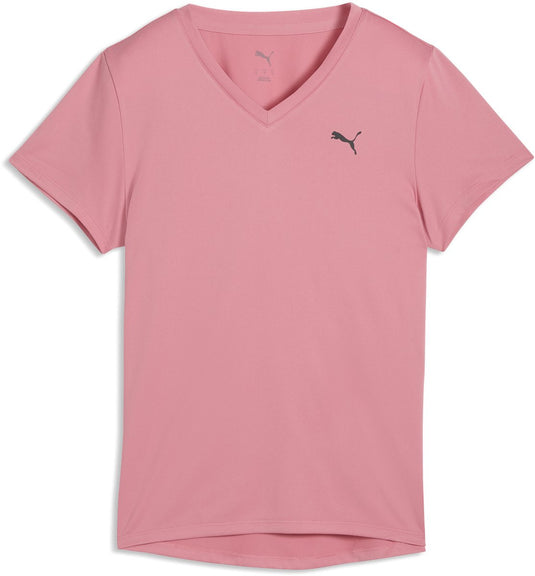 Puma w tad essential vneck tee dames sportshirt - wild pink