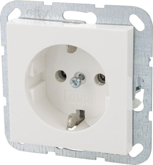 Gira system 55 contactdoos – inbouw – 1–voudig – randaarde – polarwit – 10 stuks