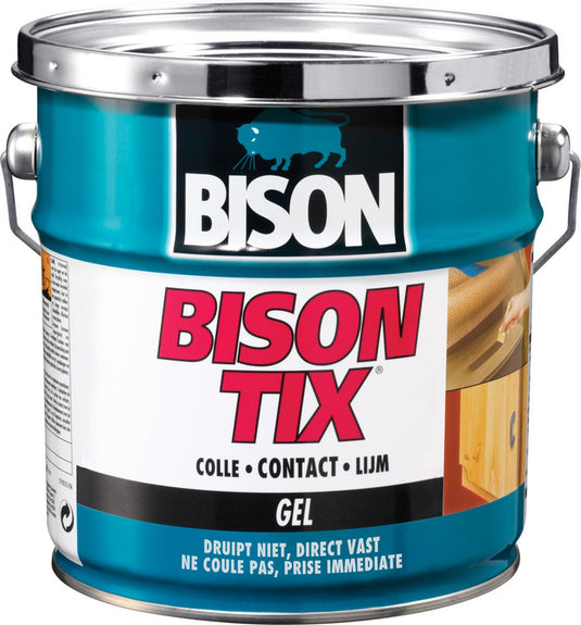 Bison tix® blik 750 ml, gelvormig, super sterk, universele contactlijm, vochtbestendig, vorstbestendig, -40°c tot +70°c, eenvoudig in gebruik, voor ontelbare reparaties