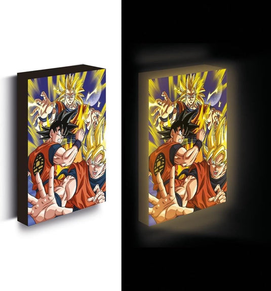 Pyramid international dragon ball z - goku super saiyan lichtgevend canvas 30x40cm
