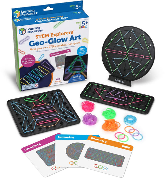 Learning resources stem explorers geo glow boards â€“ lichtgevend geobord set met 2 lichtpanelen - engelstalig - educatief - 3+