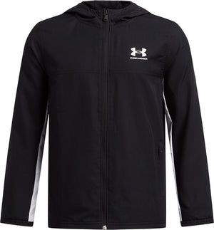 Under armour ua b rival wvn jacket jongens sportvest - zwart