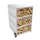 Mobiel ladeblok paperflow logs bruin, wit abs, polystyreen