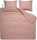 Cinderella moon dekbedovertrek - tweepersoons - katoen - 200x200 220 cm - roze + 2 kussenslopen 60x70