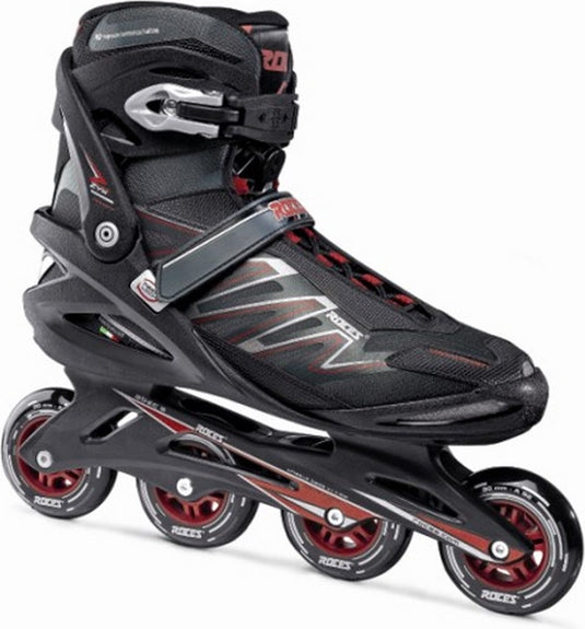 Roces big zyx 90 heren skeelers – 4x90mm wielen – fitness speed inline skates – zwart rood – maat 50