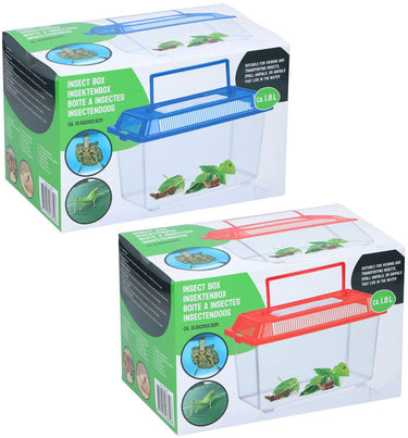 Merkloos sans marque insectenbox met deksel - transparante kunststof insectenbak 1,8 liter.