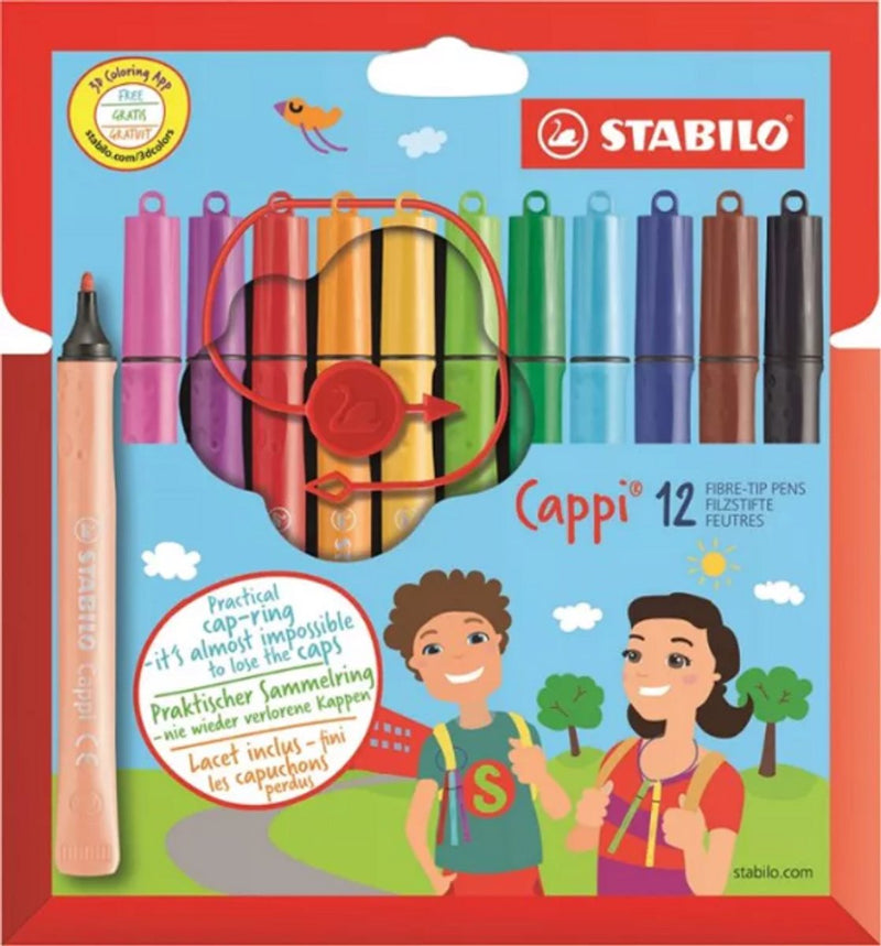 Laden Sie das Bild in Galerie -Viewer, Stabilo cappi - viltstift - set met 12 stuks
