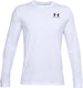 Under armour ua sportstyle left chest ls-wht heren sportshirt - wit - zwart