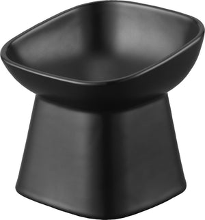Yamazaki voerbak kat hond - schuin - keramisch - tower - zwart