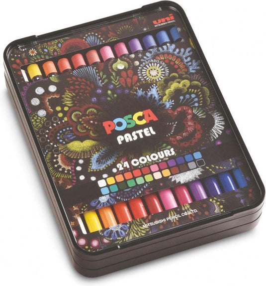 Posca pastel krijtset 24 stuks - creatieve pastels voor kinderen en volwassenen.