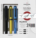 Sheaffer kalligrafiepen - zwart, blauw, geel maxi - penpunt f m b