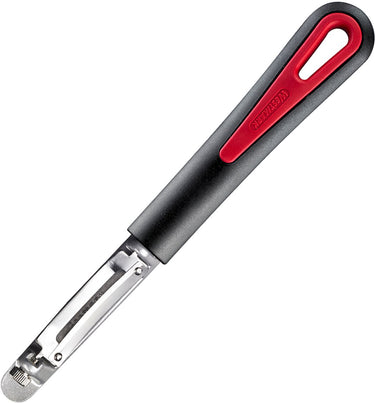 Westmark dunschiller, appel- en aardappelschiller, pomfix gallant, roestvrijstalen mes, kleur: zwart rood, 29452270