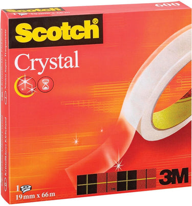 Scotch ® crystal clear tape, 19 mm x 66 m