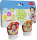 Natural face fingerpaint tube - rood en oranje, 2x65ml - schmink