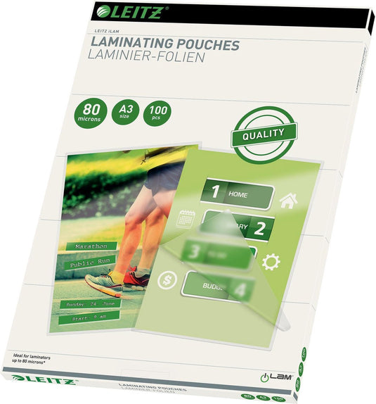 Leitz - lamineerhoezen - a3 - 80 micron - 100 stuks