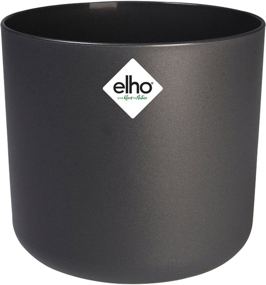 Elho b.for soft rond 22 - bloempot voor binnen - 100% gerecycled plastic - ø 22.3 x h 20.4 cm - antraciet