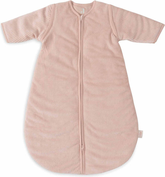 Jollein baby slaapzak winter met afritsbare mouw 110cm - rond - rib wild rose - winterslaapzak