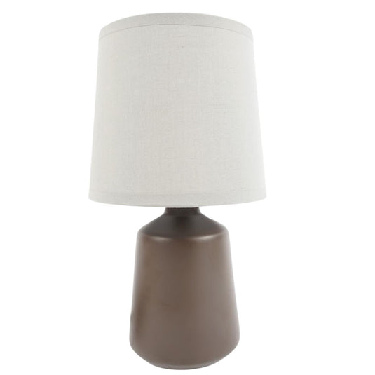 Tafellamp keramiek bruin 27cm