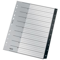 Leitz recycle index 1208 a4 maxi co2 neutraal zwart 10 tabs 11-gaats 90% gerecyc