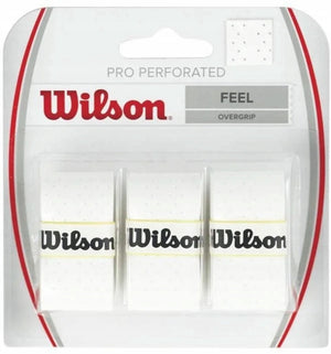 Wilson pro perforated tennis padel overgrip - wit
