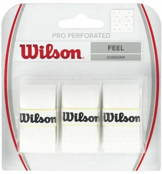 Wilson pro perforated tennis padel overgrip - wit