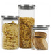 Alpina opbergpotten 3 stuks - 650 950 1400 l - rvs glas