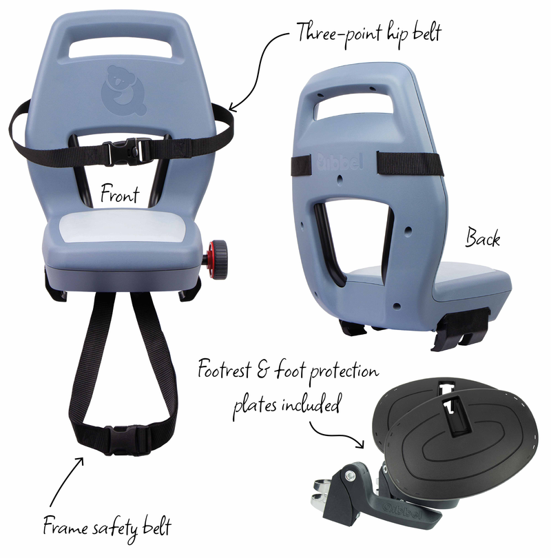 Load image into Gallery viewer, Qibbel achterzitje junior 6+ bagagedrager blauw
