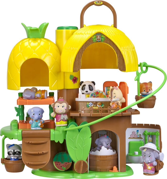 Klorofil speelset de tropische ananas - interactief kinderspeelgoed – poppenhuis - met figuur uit de apen familie - vanaf 18 maanden