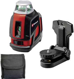 Einhell kruislijnlaser te-ll 360 g - werkbereik 40 m - 360° - groene laser - horizontaal verticaal - nivelleringsbereik 4 ° - incl. in hoogte verstelbare wandhouder - incl. praktische opbergtas