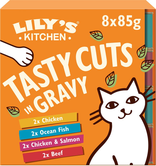 Lily's kitchen tasty cuts in gravy - - multipack 8x85 gram - graanvrij, natuurlijke ingrediënten