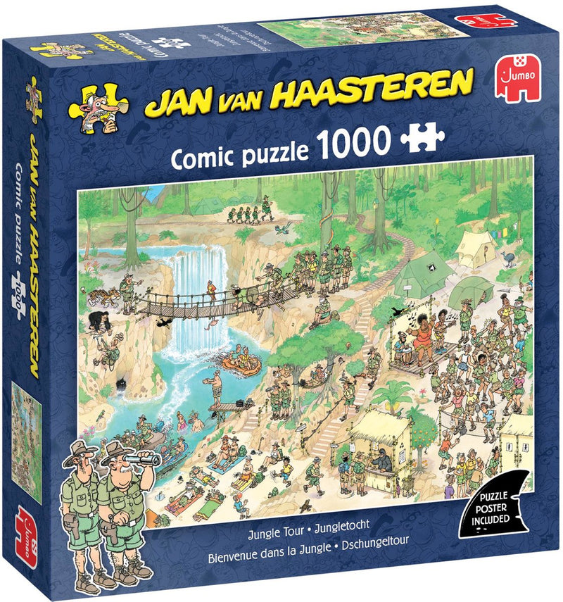 Afbeelding laden in galerijviewer, Jan van haasteren legpuzzel - de jungletocht, 1000st.
