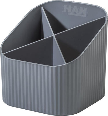 Han karma 17248-18 pennenkoker grijs aantal vakken: 4