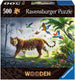 Ravensburger houten puzzel tijger in de jungle, 500st.