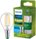 Philips led philips ultraefficient led lamp - 60w - e27 fitting - warmwit licht: 2700k - helder glas - p45 kogellamp - lange levensduur
