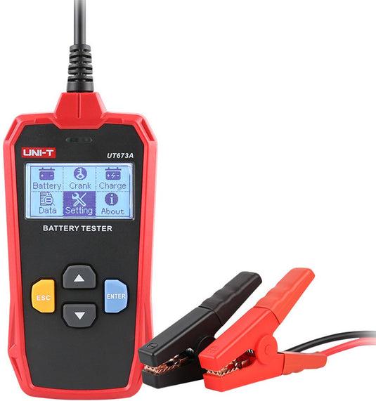 Uni-t ut673a – accutester voor 12v 24v voertuigen – cca 40–2000 – agm efb gel – start- laadsysteem diagnose – batterijconditie, interne weerstand – werkplaatskwaliteit