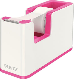 Leitz wow plakbandhouder - inclusief 1 rol plakband - roze wit