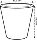 Elho pure straight round 65 - grote bloempot voor binnen en buiten - gerecycled plastic - ø 64 x h 68 cm - linen white