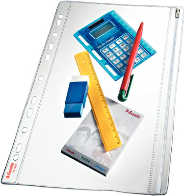Esselte meervoudig geperforeerd pvc a4 plastic hoesje 5 eenheden transparant